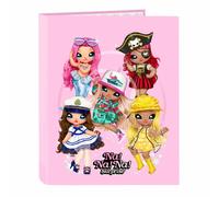 Raccoglitore ad anelli NaNaNa Surprise Sparkles Rosa A4 26.5 x 33 x 4 cm