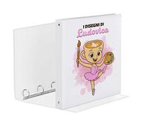 Raccoglitore ad anelli Personalizzato, tema Cappuccina Ballerina, raccoglitore disegni per asilo