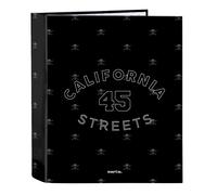 Raccoglitore ad anelli Safta California Nero A4 27 x 33 x 6 cm