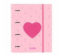 Raccoglitore ad anelli Safta CorazÓn A4 Rosa [27 x 32 x 3.5 cm]