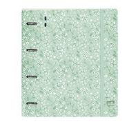 Raccoglitore ad anelli Safta Light green flowers Verde 27 X 32 X 4 cm