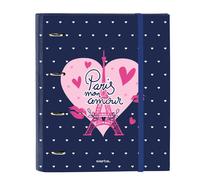 Raccoglitore ad anelli Safta Paris Rosa Blu Marino 27 x 32 x 3.5 cm