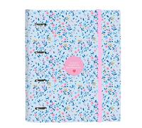 Raccoglitore ad anelli Vicky Martín Berrocal Paraíso Azzurro Rosa 27 x 32 x 3