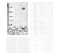Raccoglitore Adesivi,Tasche Trasparenti Per Album Da Raccolta,Archivio Per Adesivi Con A Doppia Chiusura - Adatto per Planner, Scrapbook, Journal, Card, File e Documento