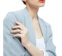 Raccoglitore Anelli 4 Pollici Anello di gioielli in cristallo con dito Anelli d'oro Ragazza alfabeto nocche per le donne regolabili Il Signore Degli Anelli Regali Uomini (E, One Size)