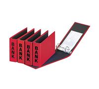 Raccoglitore Bank, formato DL, 2 anelli, colori assortiti rosso