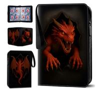 Raccoglitore Carte 400 Tasche 50 Pagine con Zip, Album Carte Premium in Pelle PU Impermeabile, Porta Carte per Anime Football Magic, Idea Regalo per Bambini e Collezionisti