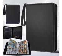 Raccoglitore Carte 900,Raccoglitore Carte Magic 7 * 9.2cm,18 Tasche 50 Pagine,Trasparente Impermeabile,Adatto per Gioco e Poker（Nero）