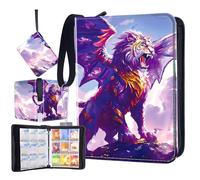 Raccoglitore Carte, Album Carte Collezionabili, 50 Pagine 9 Tasche per Pagina Contiene 900 Carte,Porta Carte,Tigre