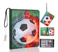 Raccoglitore Carte, Album Carte Collezionabili, 50 Pagine 9 Tasche per Pagina Contiene 900 Carte, Porta Carte, Raccoglitore di Carte Collezionabili, PU Album carte con Cerniera, Album Carte Calcio