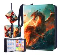 Raccoglitore Carte, Album Carte Collezionabili, 50 Pagine 9 Tasche per Pagina Contiene 900 Carte, Raccoglitore di Carte Collezionabili, PU Album carte con Cerniera, Album Cartella da Collezione