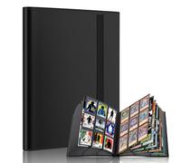 Raccoglitore Carte da Gioco, 20 Fogli 360 Tasche, Album Carte Collezionabili con Apertura Laterale, porta carte Per carte da gioco standard, carte sportive, ecc. (nero)