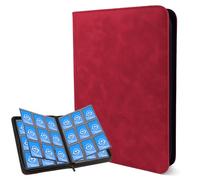 Raccoglitore Carte da Gioco,30 Fogli 540 Tasche,Album Carte per Carte Collezionabili,per Pokémon, Yu-Gi-Oh, MTG, Carte da Sport（Rosso）