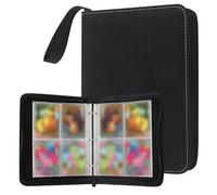 Raccoglitore Carte Magic,440 Tasche Album Porta Carte,55 Pagine Raccoglitore di Carte con cerniera,Nero，Grande capacità, adatto per le carte di gioco preferite, le carte magiche e da poker