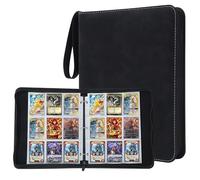 Raccoglitore Carte Magic,900 Tasche Album Porta Carte,50 Pagine di con cerniera,Grande capacità, adatto per le carte gioco preferite, magiche e da poker（Nero）