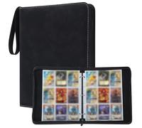 Raccoglitore Carte Magic,Album Porta Carte,Nero,50 Pagine 900 Raccoglitore di Carte,Design Con Zip,Album per Carte Portatili Per Per la raccolta di giochi, regali e carte sportive (A-Nero)