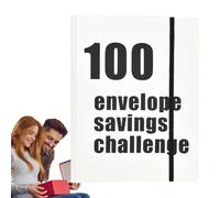 Raccoglitore con 100 buste, libro di sfide per risparmiare denaro, di buste per contanti, per risparmiare 100 giorni, gestione delle sfide, per adolescenti, studenti e adulti
