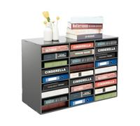 Raccoglitore con 27 scomparti, in PVC, rettangolare, moderno, 80 x 30,5 x 55,1 cm, per ufficio e scuola