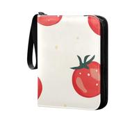 Raccoglitore con cerniera da 400 tasche, copertina in poliuretano di alta qualità, per carte collezionabili, MTG, TCG, carte sportive, pomodoro rosso