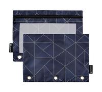 Raccoglitore con finestra trasparente blu scuro modello irregolare colore astuccio grande capacità raccoglitore 3 anelli per scuola, ufficio e casa multicolore 2 PCS