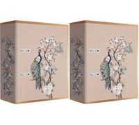 Raccoglitore con Meccanismo - A4 75 mm - Disegno Metallico - Satin Gold Orient (Confezione da 2)