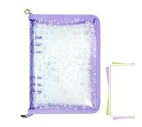 Raccoglitore Con Zip Libro Adesivi Planner 20 Pagine con Zip e Stella | Custodia Agenda A5 Trasparente Per Scuola, Riunioni, Lettura, Salute, Mentale, Studio, Attività, Casa, Pulizia,