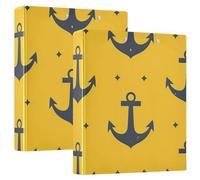 Raccoglitore da 1 e mezzo pollice 3 anelli giallo oceano con multipli con appunti Confezione da 2 forniture per ufficio copertina rigida