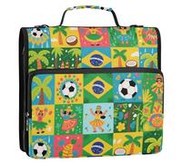 Raccoglitore da ufficio con motivo a scacchi Selva Tree Ball 3 anelli con manico e tracolla rimovibile, facile da trasportare, portfolio portatile per la scuola gestor de carpetas de office