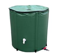 Raccoglitore di Acqua piovana, Serbatoio di stoccaggio dell'Acqua da 1000 Litri, Contenitore per Acqua Pieghevole in PVC con Filtro per Campeggio in Giardino,750L