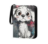 raccoglitore di biglietti da visita raccoglitore di carte con doppia faccia maniche rimovibili collezionisti per 400+carte A Cartoon Dog