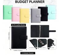 Raccoglitore di bilancio con libretto della sfida di risparmio, include buste per contanti, 12 tasche con cerniera formato A6, quaderno di pianificazione del budget per gestire il budget e i risparmi 