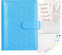 Raccoglitore di bilancio Raccoglitore ad anelli in pelle PU con cuore A6, sistema di organizzazione delle buste for il budget, con tasche trasparenti con cerniera, fogli di budget for le spese Raccogl