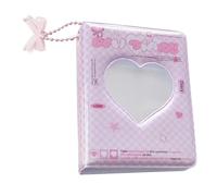 Raccoglitore di carte fotografiche, porta carte fotografiche, porta carte foto vuota a forma di cuore d'amore, 40 tasche, raccoglitore di carte alla moda, resistente all'acqua, accessori alla