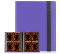 Raccoglitore di carte, raccoglitore per carte da collezione con 4 tasche, mini album per carte da collezione, 160 tasche, mini porta carte - viola