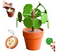 Raccoglitore Di Cibo Pilea, La Pianta Cinese Del Denaro Che Decide La Cena, Divertente Raccoglitore Di Cibo Stampato in 3D Con Salvadanaio Nascosto, 12 Opzioni Di Pasto Con Foglie Magnetiche Regalo