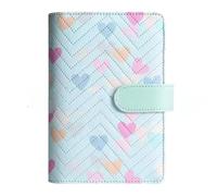 Raccoglitore di cuoio A6 PU, copertura personale del raccoglitore del taccuino del disegno alla moda, taccuino di economia per stoccaggio del bilancio di cassa