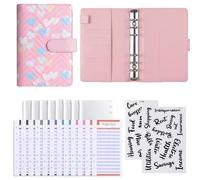 Raccoglitore di cuoio A6 PU, copertura personale del raccoglitore del taccuino del disegno alla moda, taccuino di economia per stoccaggio del bilancio di cassa