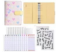 Raccoglitore di cuoio A6 PU, copertura personale del raccoglitore del taccuino del disegno alla moda, taccuino di economia per stoccaggio del bilancio di cassa