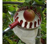 Raccoglitore di frutta con testa, cesto, pinza da giardino, strumento
