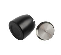 Raccoglitore di fuliggine con coperchio, antivento, in acciaio inox, a prova di odore, adatto per ambienti interni ed esterni (nero)