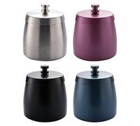 Raccoglitore di fuliggine con coperchio, realizzato in acciaio inossidabile, perfetto per cucinare all'aperto e rilassarsi (argento)