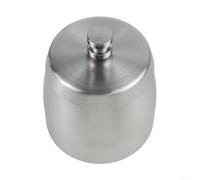 Raccoglitore di fuliggine in acciaio inox con coperchio, antivento, a prova di odore, adatto per uso interno ed esterno (argento)