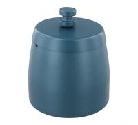 Raccoglitore di fuliggine in acciaio inox con coperchio, antivento, a prova di odore, per uso interno ed esterno, argento, nero, viola (blu)