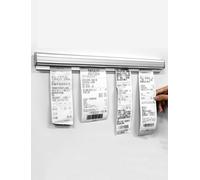 Raccoglitore di ordini da parete, porta banconote, linguetta autoadesiva, porta scontrini scorrevole for cucina, bar, bar, porta ricevute, 1 pz.(60X4X1.8cm)