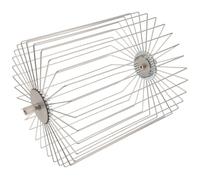 Raccoglitore di Palline da Tennis Portatile in Acciaio Inox Argento | Compatibile con Vari Tipi di Pali, Raccolta Efficiente Sul Campo, Maggiore Comodità nel Gioco