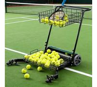 Raccoglitore di palline da tennis - Ruota girevole a 360° per un facile recupero e stoccaggio, contiene 290 palline, ideale per raccogliere e organizzare efficacemente la palla