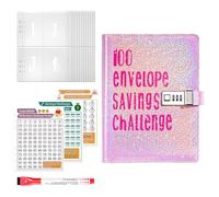 Raccoglitore di per risparmiare denaro, raccoglitore per risparmiare denaro | Libro delle sfide con lucchetto - buste di denaro e spese Planner budget