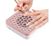 Raccoglitore di polveri per unghie, filtraggio a maglia fine, 14 x 14 x 4 cm, ventaglio con collettore di polvere, strumento flessibile per salone, accessorio di bellezza con suono silenzioso