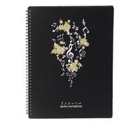 Raccoglitore Di Spartiti A4 Con 20 Buste E 40 Pagine, Raccoglitore A Spirale, Cartella Di Spartiti Piatta A 180° Per Orchestra, Coro Scolastico, Supporto Per Pianoforte (UN)