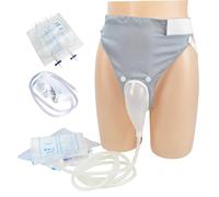 Raccoglitore di urina per uomo 1 set completo di raccoglitore di urina maschile che include biancheria intima di fissaggio imbuto in silicone condotto e 2 sacche di raccolta per ospedale